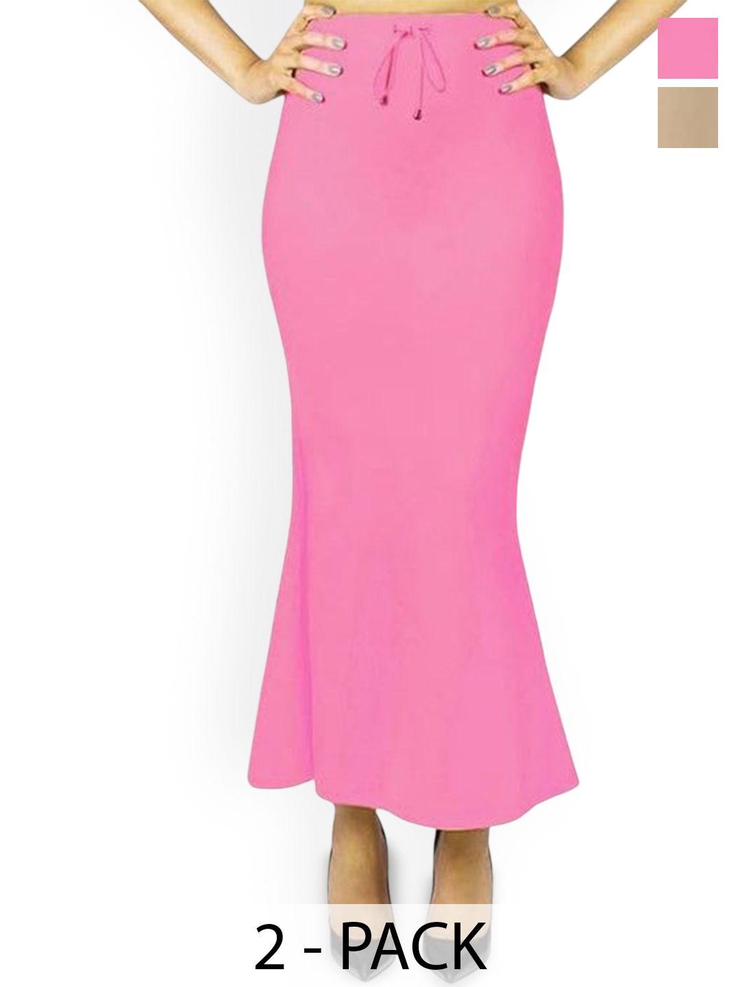 Moda Rapido Pack Of 2 Mermaid Fit High Rise Saree Shapewear-picture-36