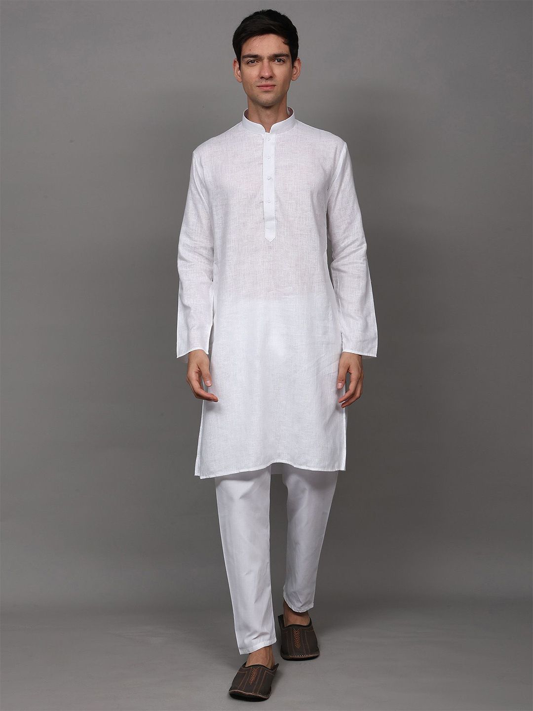 Exotic India Men Textured Kurta with Pyjama-picture-12