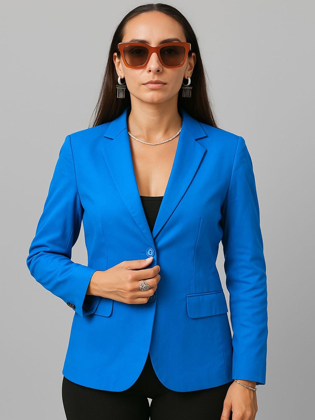 INDOPHILIA Single-Breasted Cotton Casual Blazer-picture-31