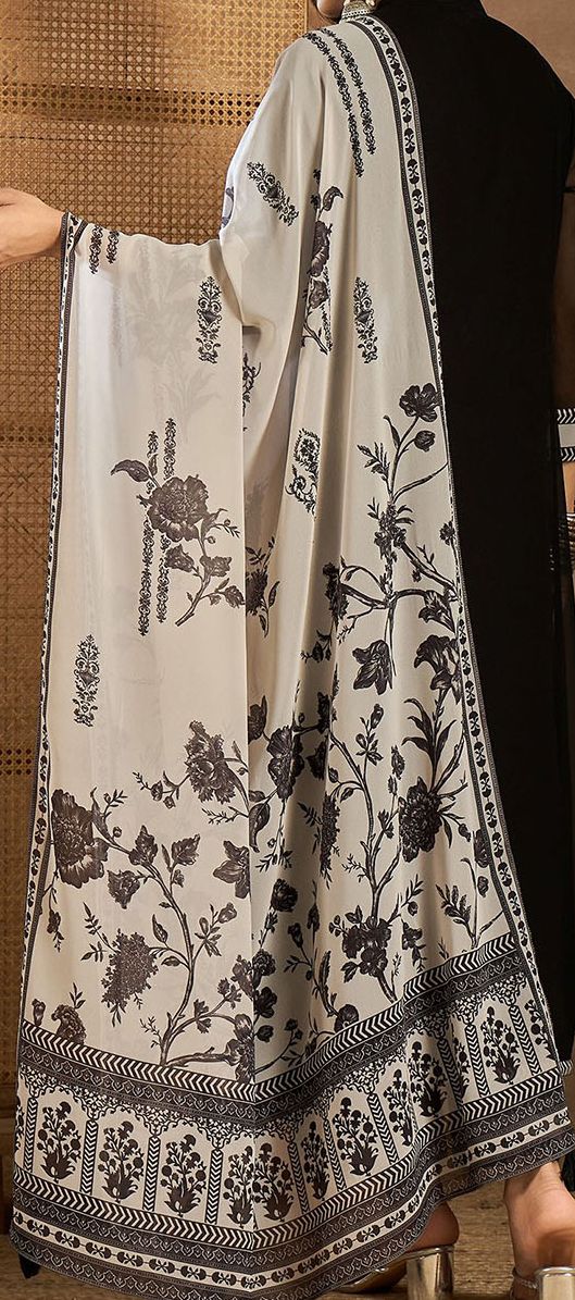 Women Indigo Floral Printed Straight  Kurta With Palazo & Dupatta
