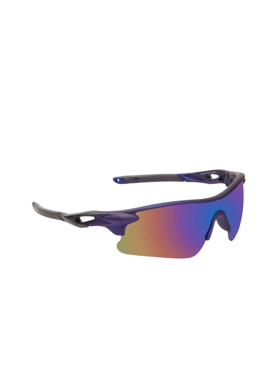 SPADEACES Unisex Blue & Black Sports Sunglasses with Mirrored Polarised UV Protected Lens-image-20