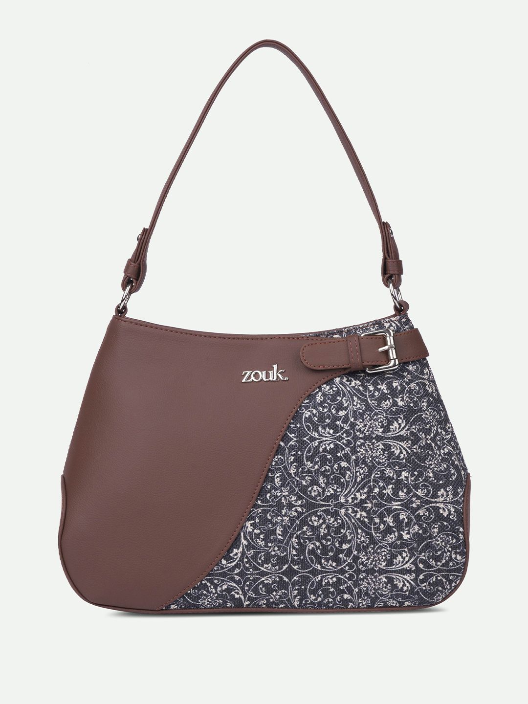 alt by zouk ZOUK Lattice Lace Floral Printed Leather Structured Handheld Bag-picture-14