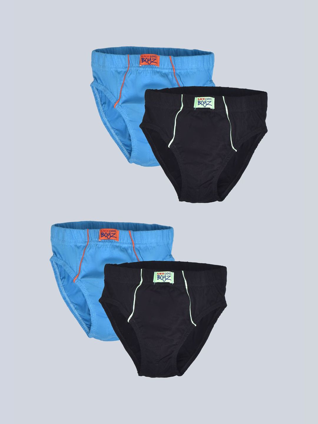 Lux Cozi Boys Pack Of 4 Pure Cotton Mid-Rise Basic Briefs COZI_BOYS_PLAIN_BRIEF_IE_AST_4PC-picture-19