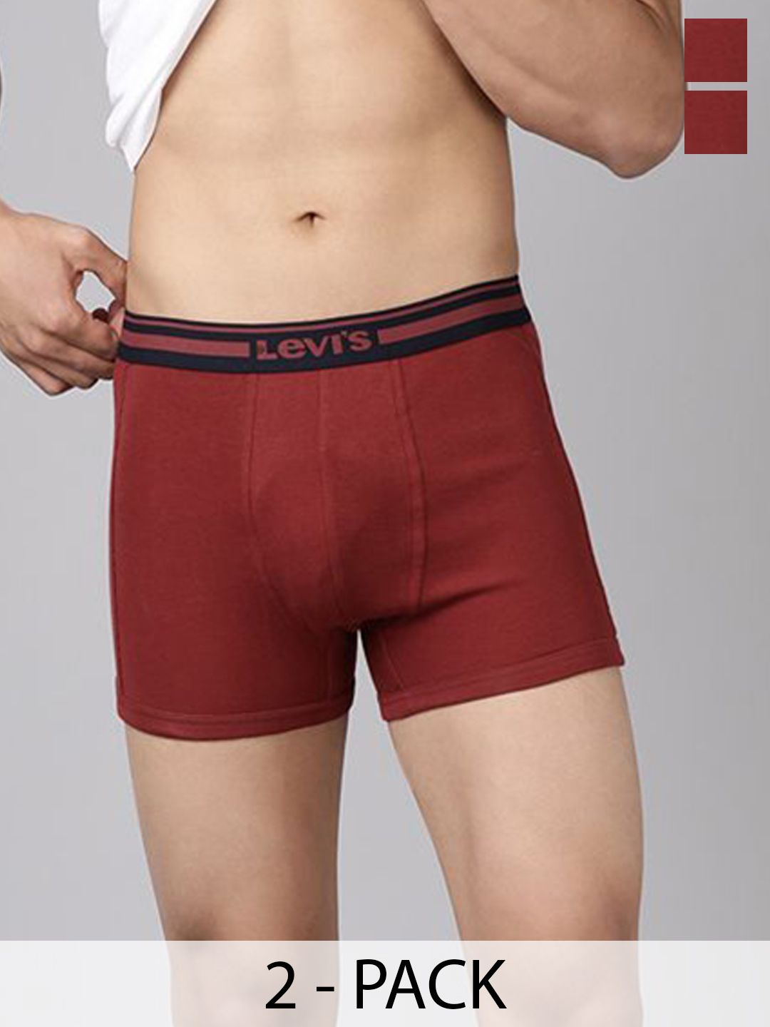 Levis Pack Of 2 Pure Cotton Short Trunks Style#001-CLSC-BBF-P2, BRBRD-picture-16