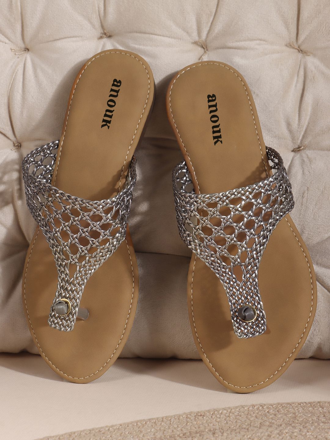 Anouk Women Solid One Toe Flats-image-11