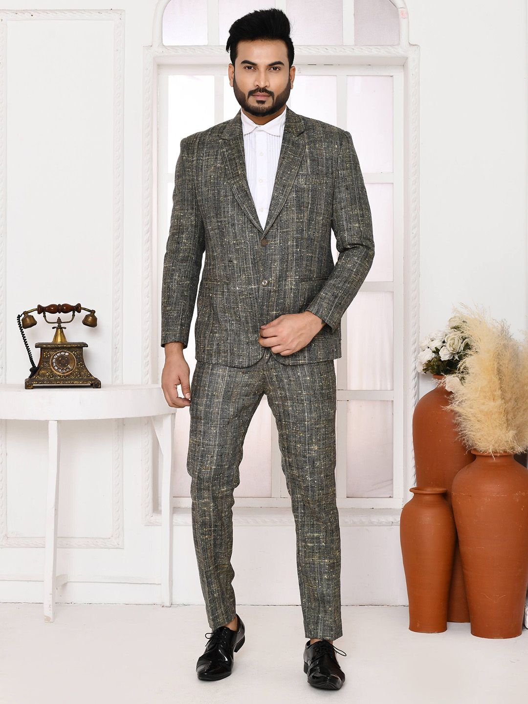 SPRISH Printed Single-Breasted Casual Blazer-picture-29