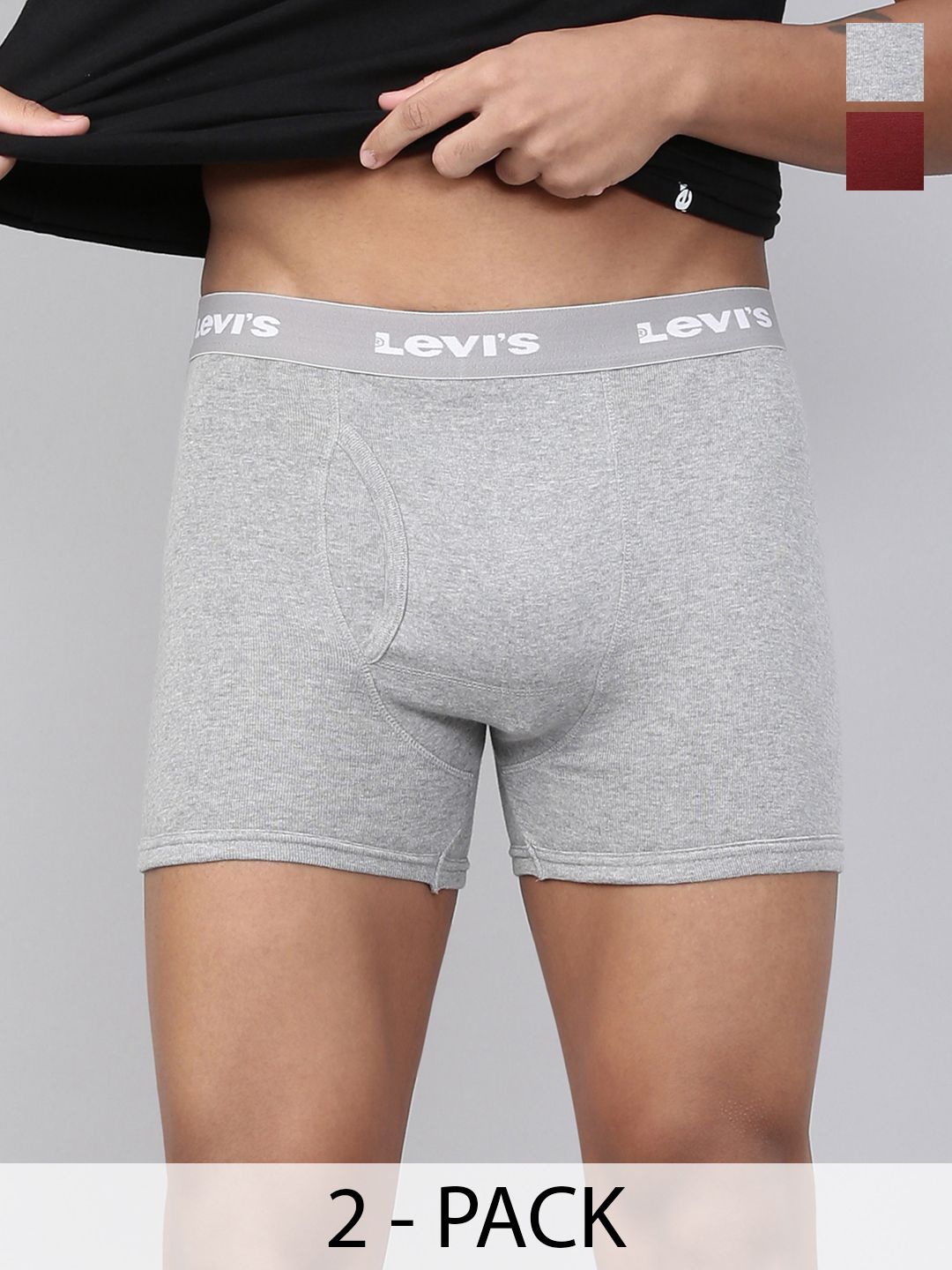 Levis Pack Of 2 Pure Cotton Trunks Style#001-CLSC-BBF-P2, BRDLG-picture-10