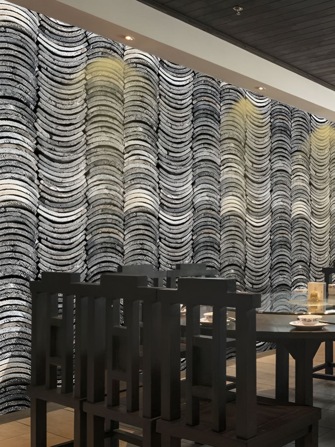 INDIAN ROYALS Grey Stone Design Printed Self-Adhesive & Durable Wall Sticker-picture-29