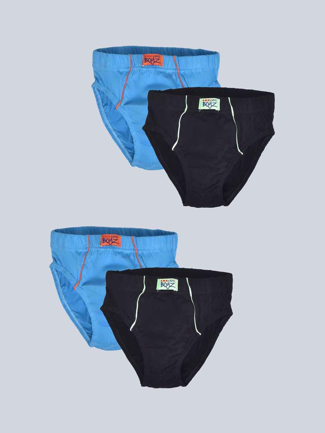 Lux Cozi Boys Pack Of 4 Pure Cotton Mid-Rise Basic Briefs COZI_BOYS_PLAIN_BRIEF_IE_AST_4PC-image-13