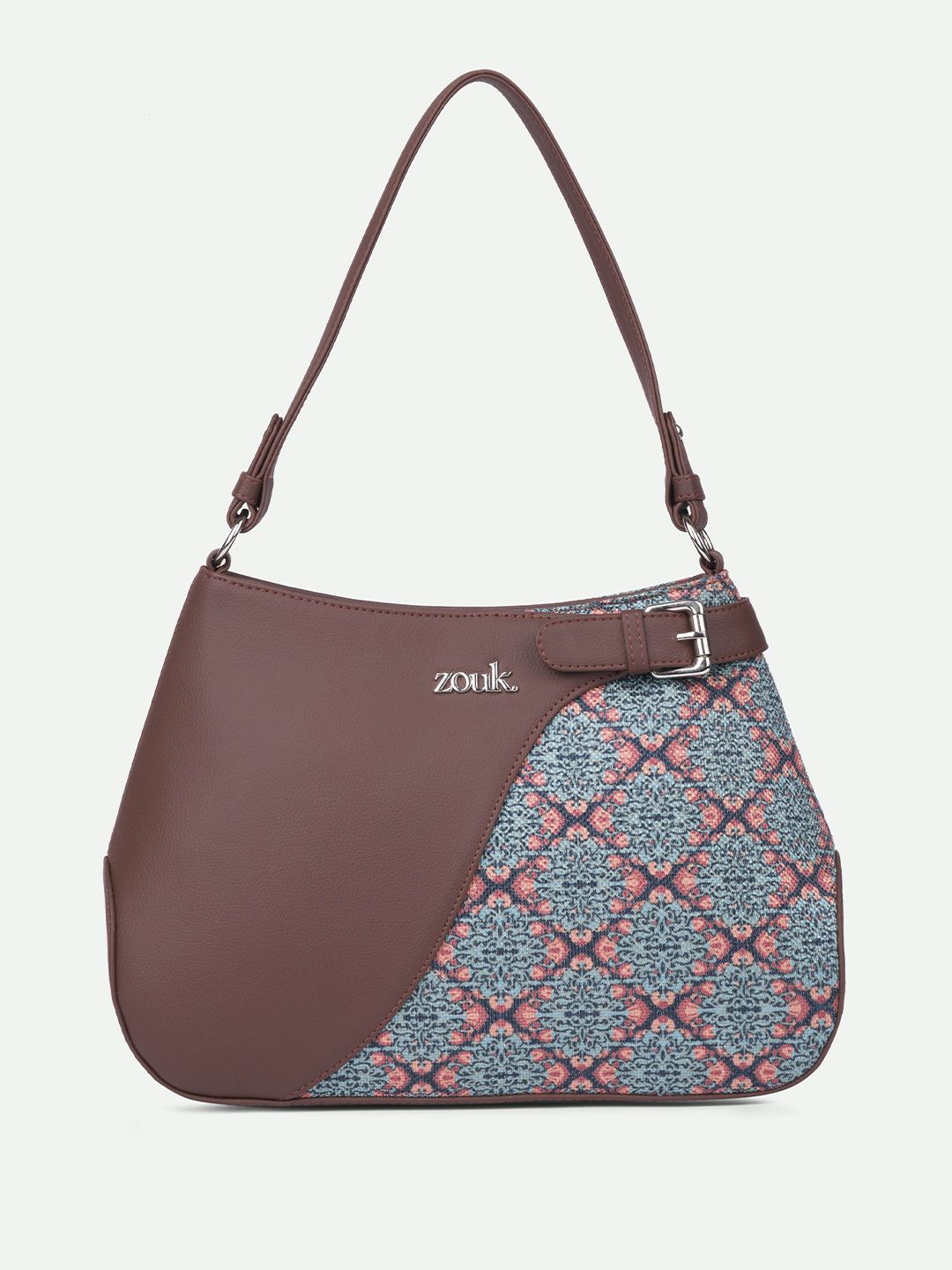 alt by zouk ZOUK Kolkata Nouveau Ethnic Motifs Printed Leather Bucket Handheld Bag-picture-38