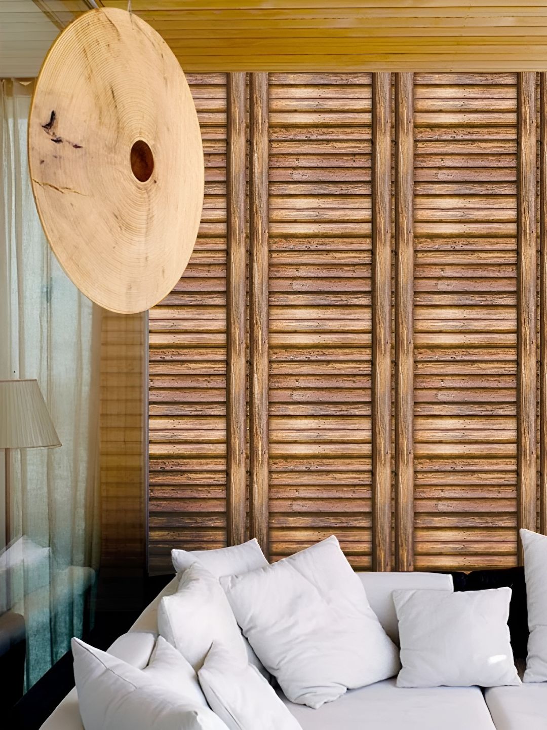 INDIAN ROYALS Brown Wooden Printed Self-Adhesive Wall Sticker-picture-36