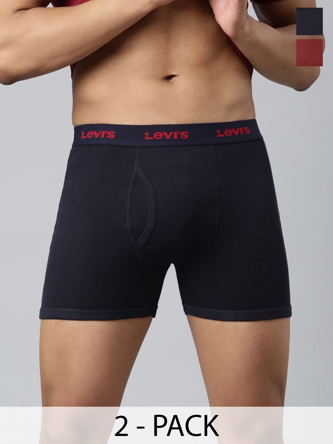 Levis Pack Of 2 Pure Cotton Short Trunks Style#001-CLSC-BBF-P2, BRNVY-picture-27