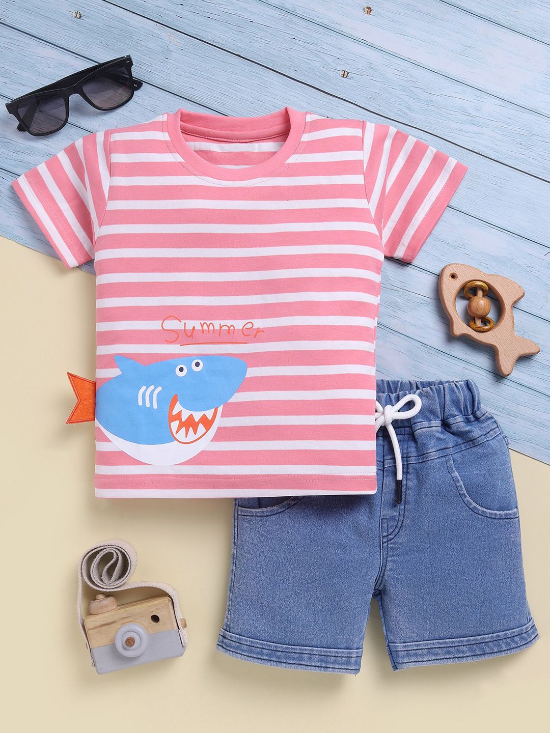 Toonyport Boys Printed Pure Cotton T-shirt with Shorts-picture-16