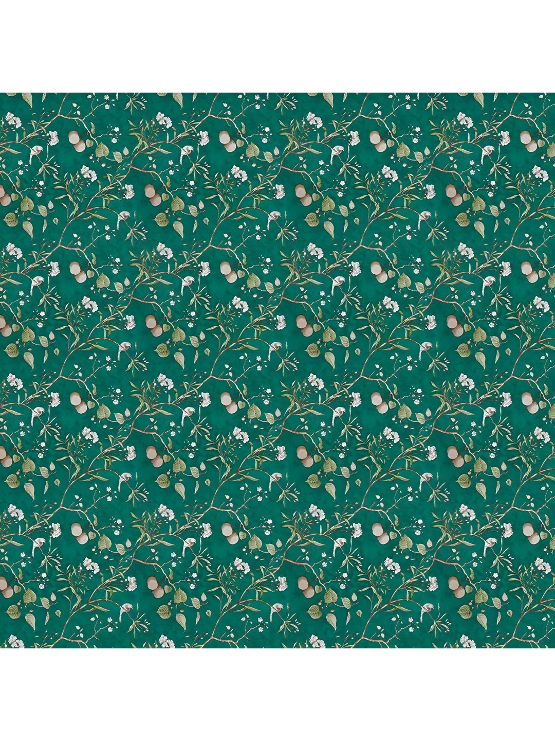 INDIAN ROYALS Green Vintage Flower Printed Self-Adhesive & Durable Wall Sticker-picture-28