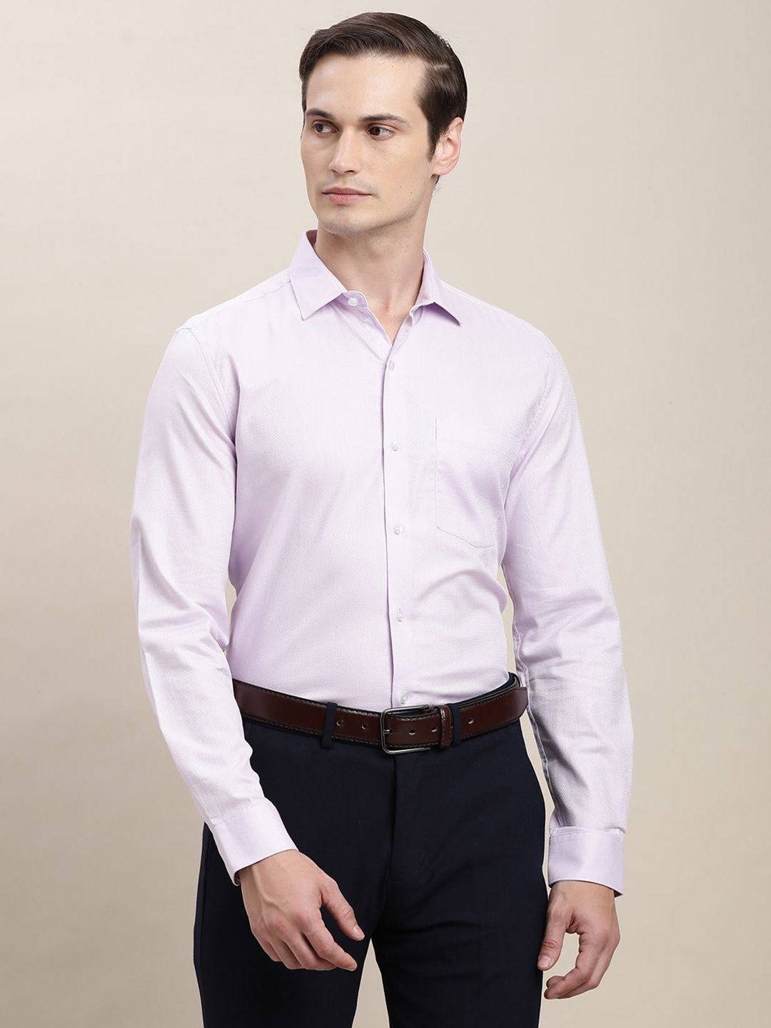 Turtle Classic Spread Collar Pure Cotton Slim Fit Formal Shirt-picture-25