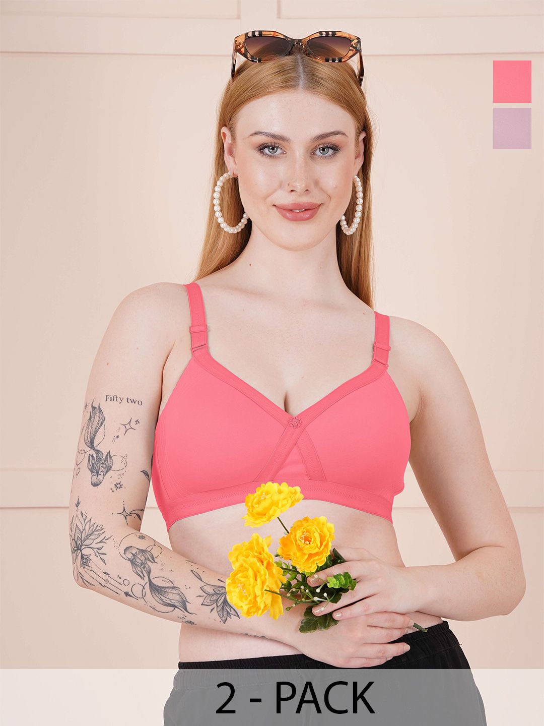 LARIX Pack Of 2 Full Coverage Bra