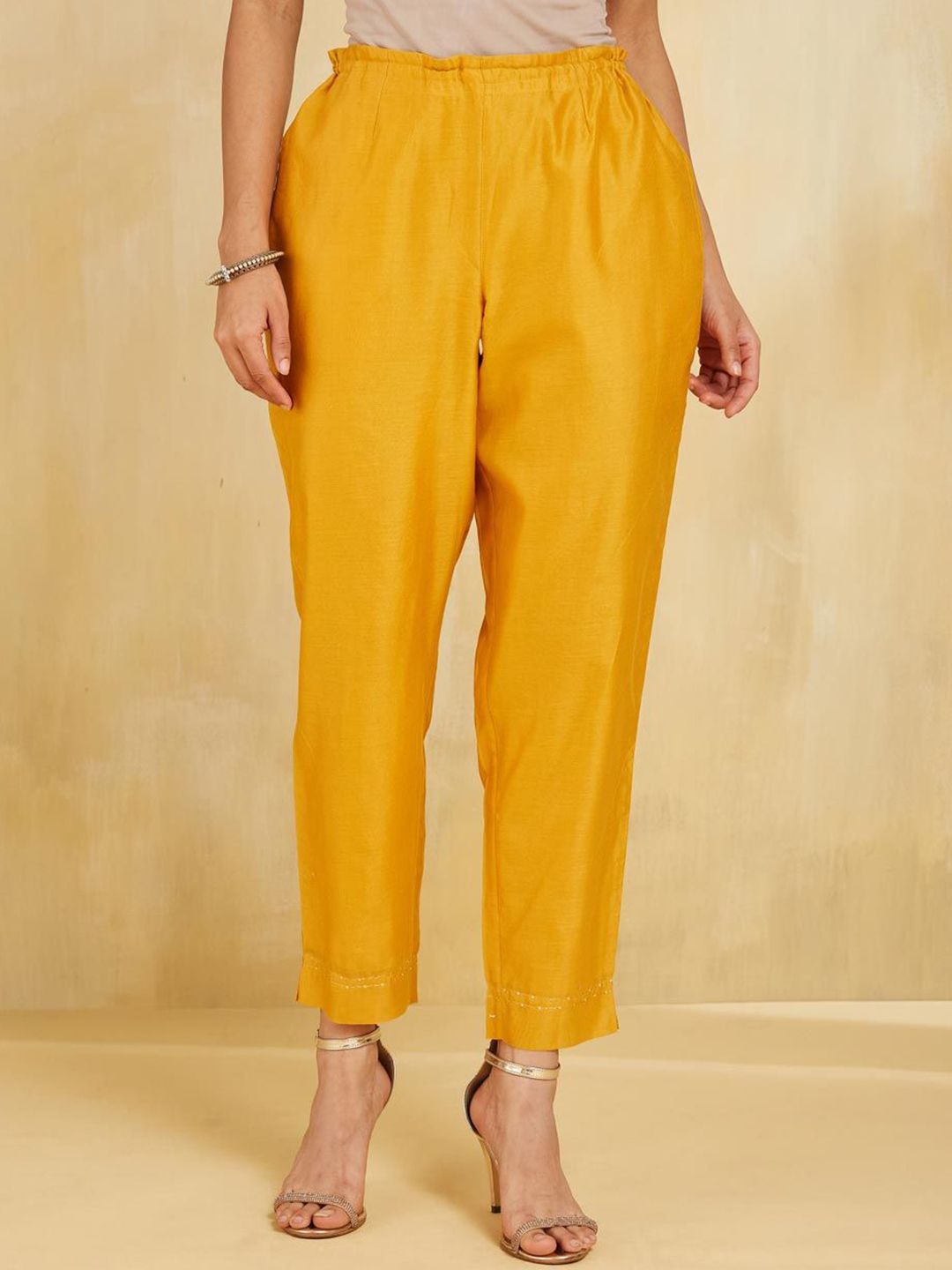 Fabindia Women High-Rise Pleated Trousers-picture-31