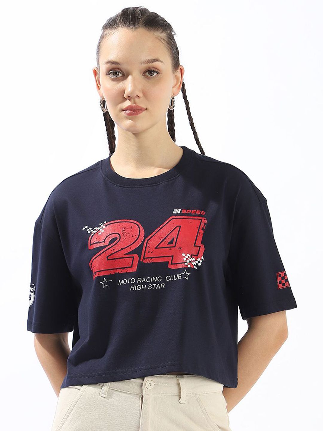 High Star Printed Extended Sleeves Cotton T-shirt-picture-21