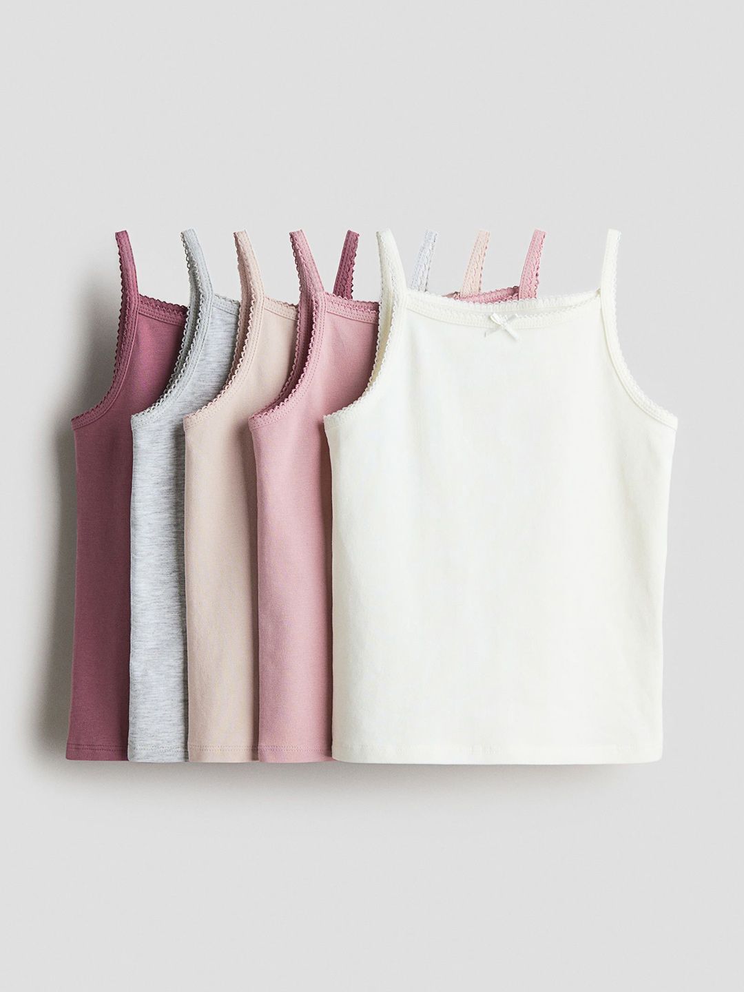 H&M 5-Pack Jersey Vest Tops