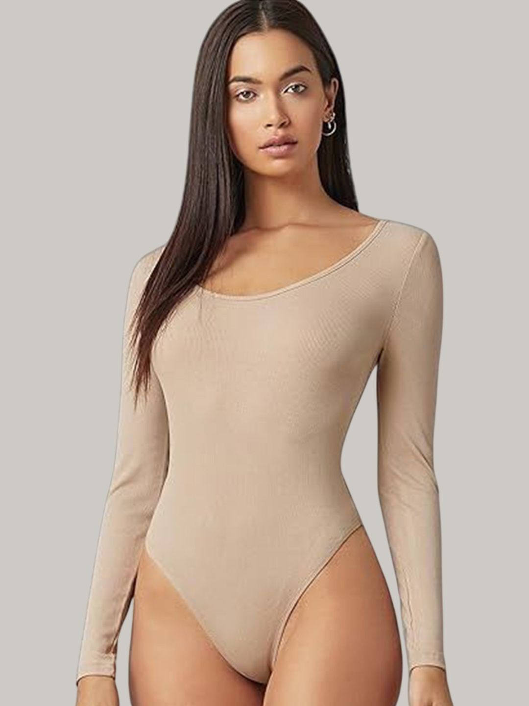 ZEROZABAR Round Neck Long Sleeves Bodysuit-picture-20