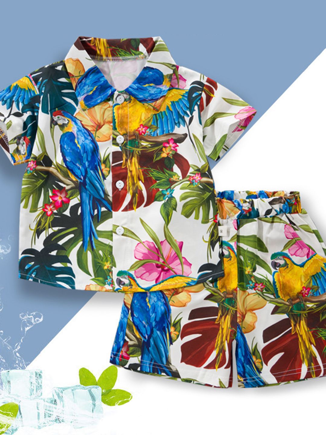 YK Boys Printed Shirt With Shorts Clothing Set-picture-18