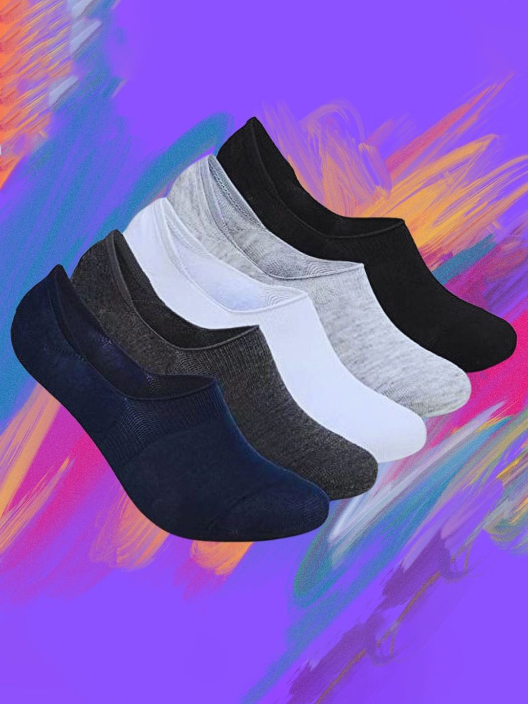 MJE Pack Of 5 Shoe Liners Socks-picture-56