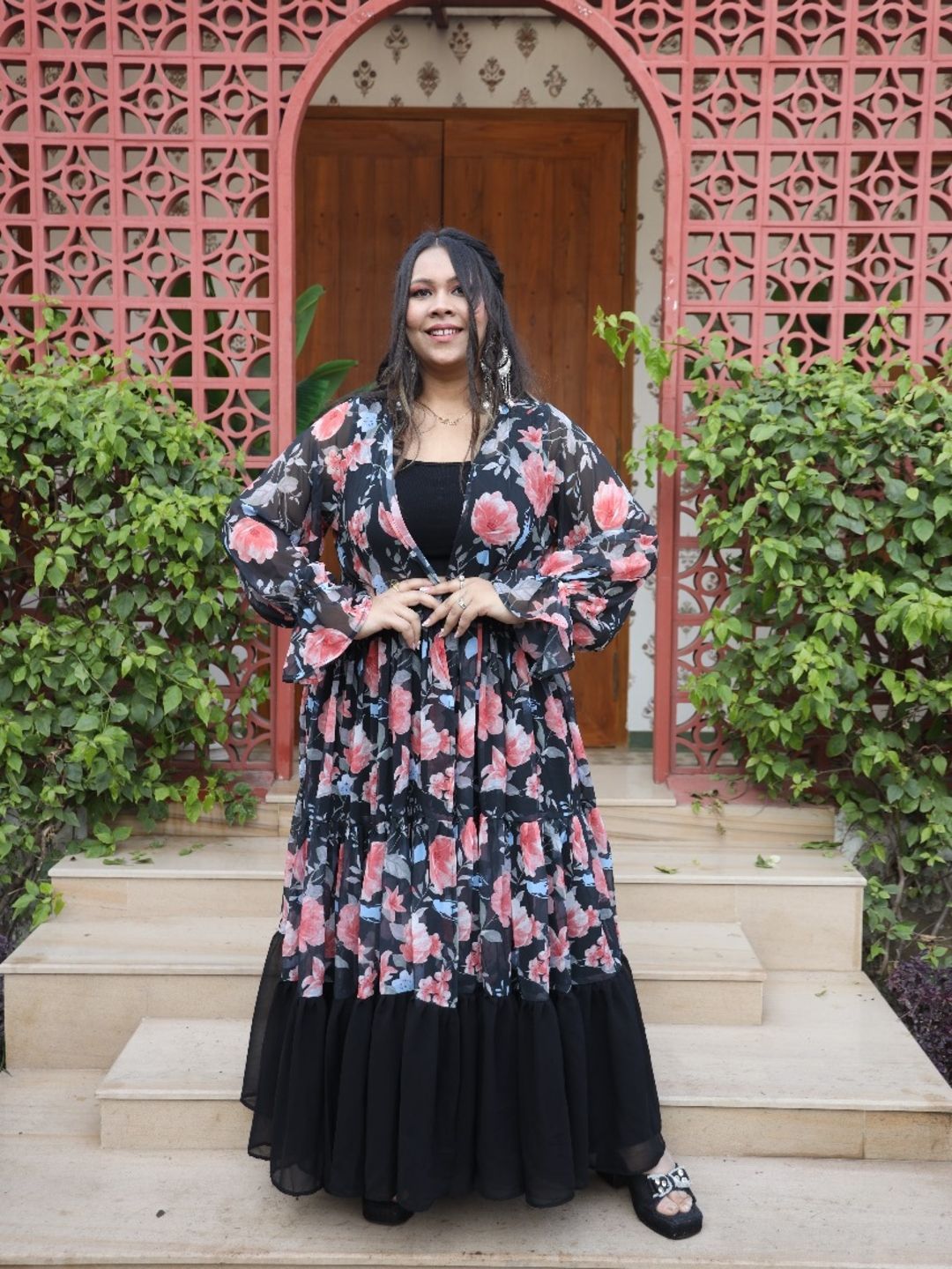 Swadeshi Shringaar Women Printed Longline Shrug-picture-22