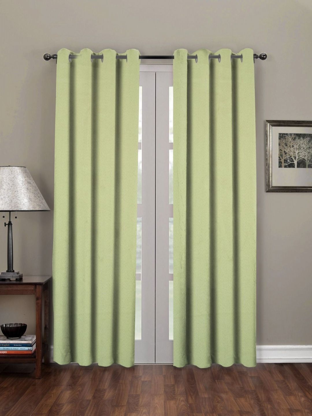 RRC Green Set of 2 Blackout Long Door Curtain-picture-42