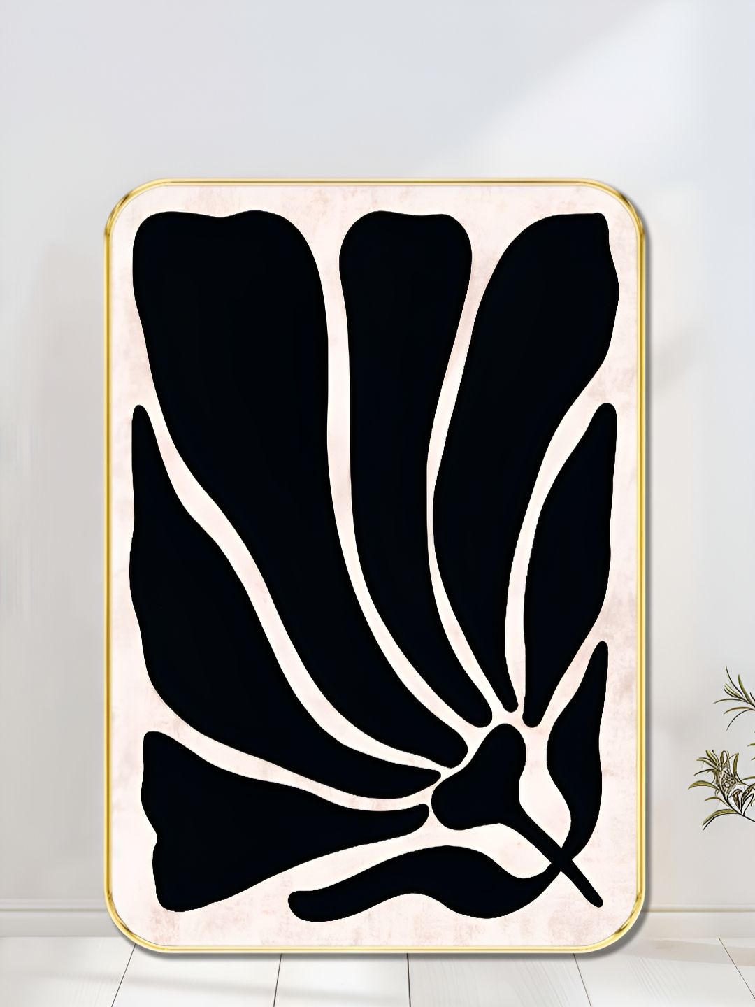 Myntra Elegant Homes White & Black Floral & Botanical Printed Wooden Wall Art-picture-17