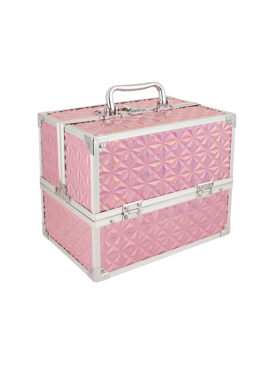 Flingo Pink 6-Tray Jewellery Expandable Vanity Case-picture-23