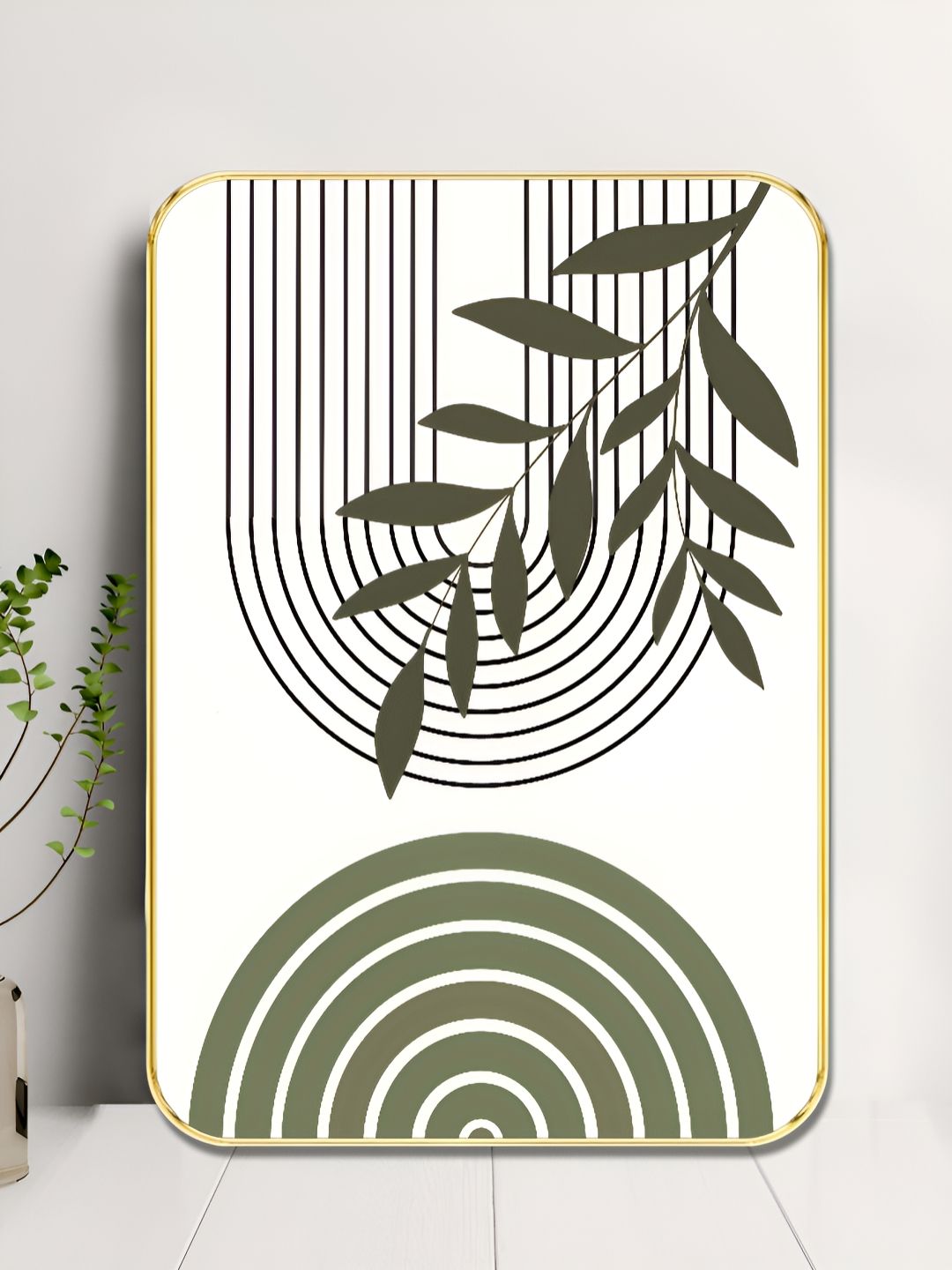 Myntra Elegant Homes White & Green 1 Piece Wood Other Wall Paintings-picture-29