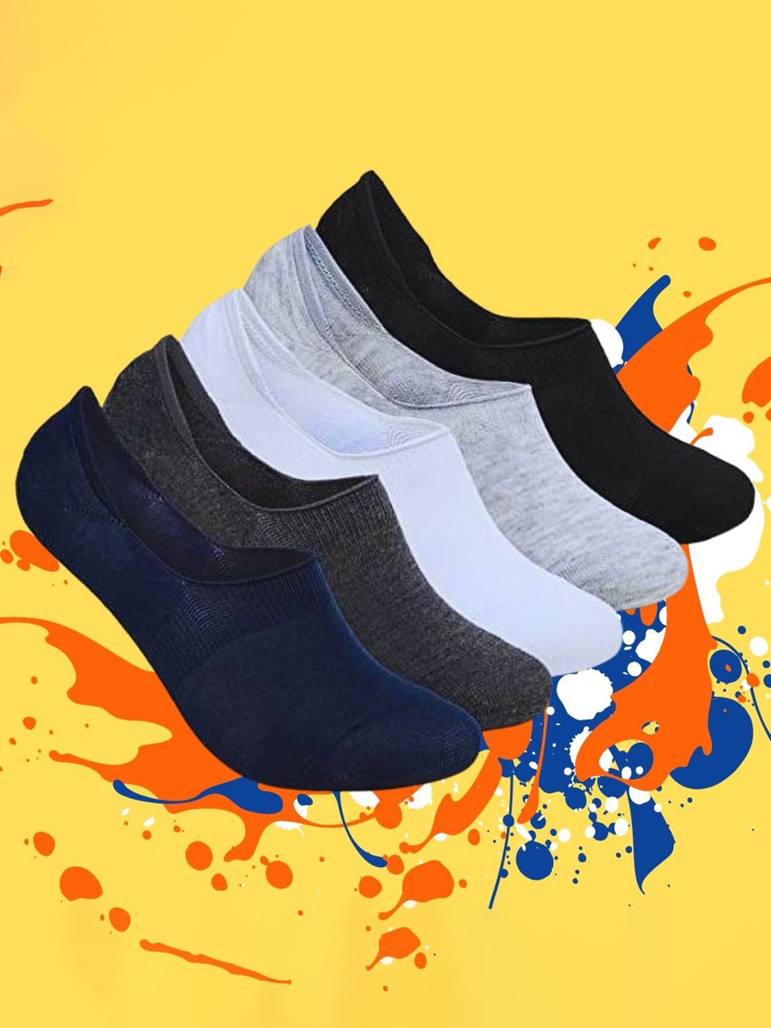 MJE Pack Of 5 Shoe Liners Socks-picture-43