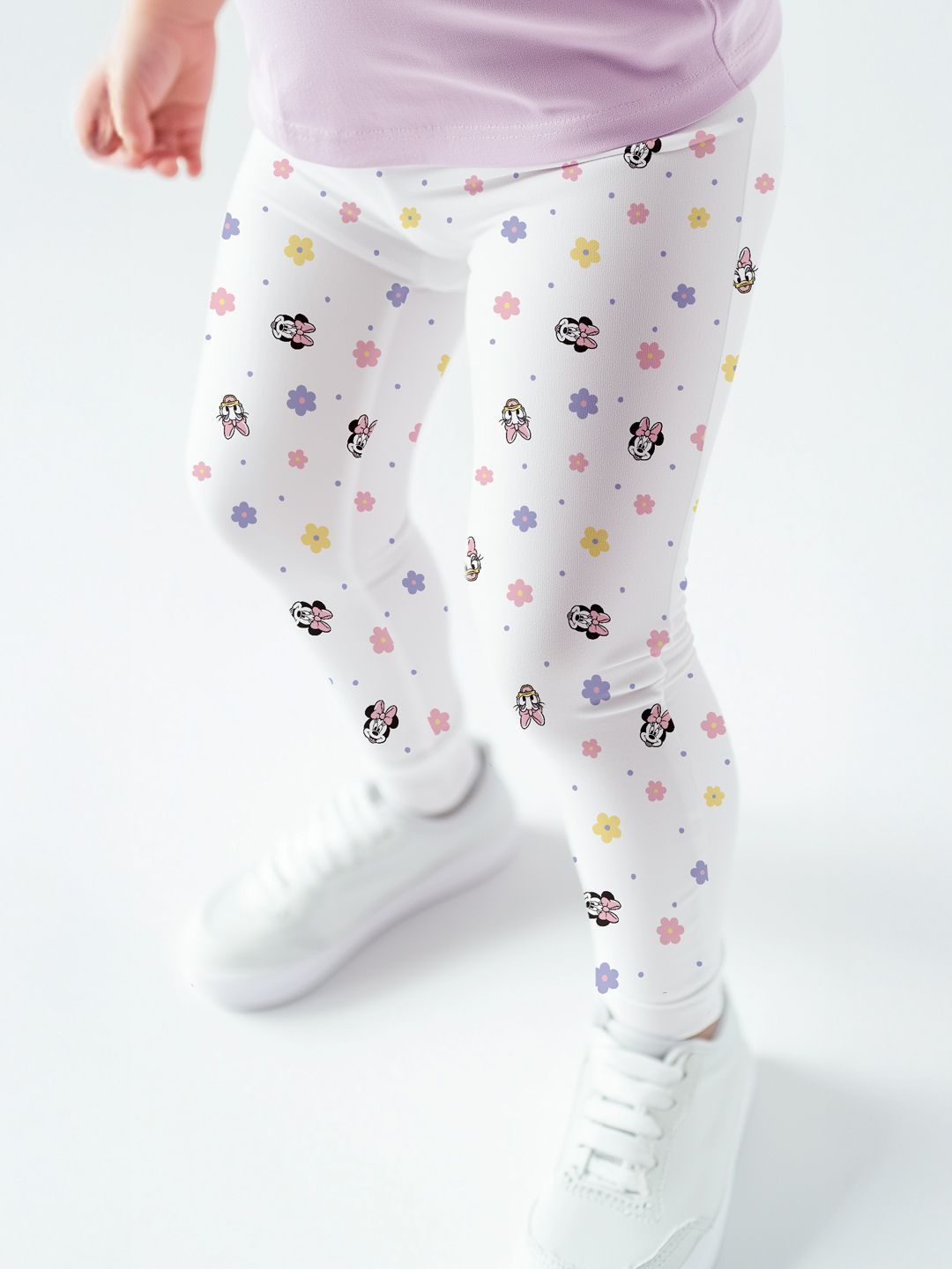 Nauti Nati Girls Age 2 - 8 Years Minnie Mouse Print Cotton Leggings-picture-23