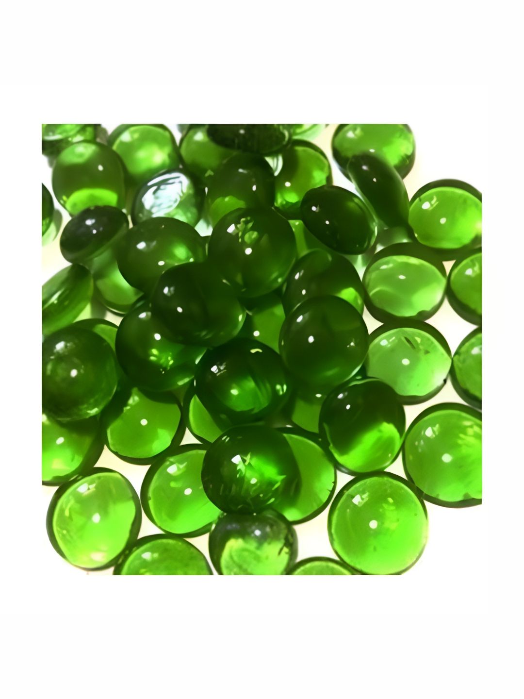 VANNEF Green Glass Glossy Aquarium Pebbles-picture-31