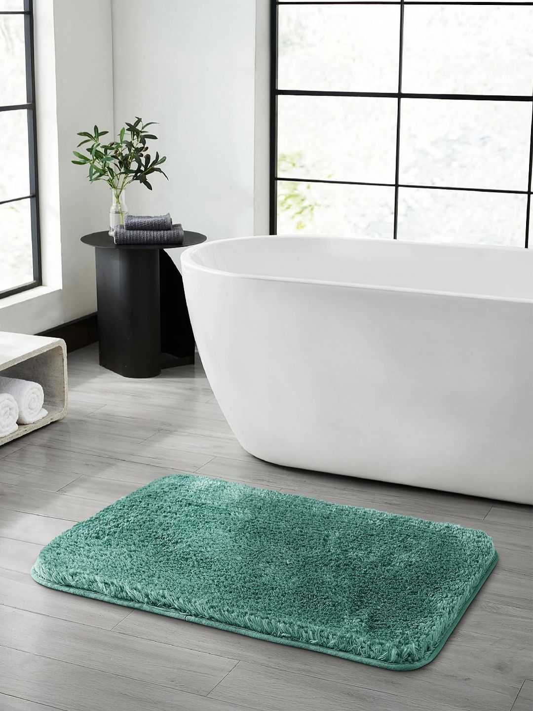 OBSESSIONS Green 2400 GSM Anti Skid Bath Rugs-picture-11