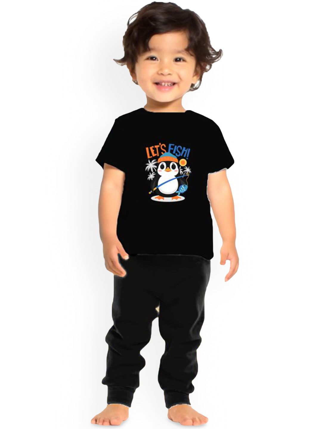 BAESD Kids Printed Cotton T-shirt With Joggers-picture-37