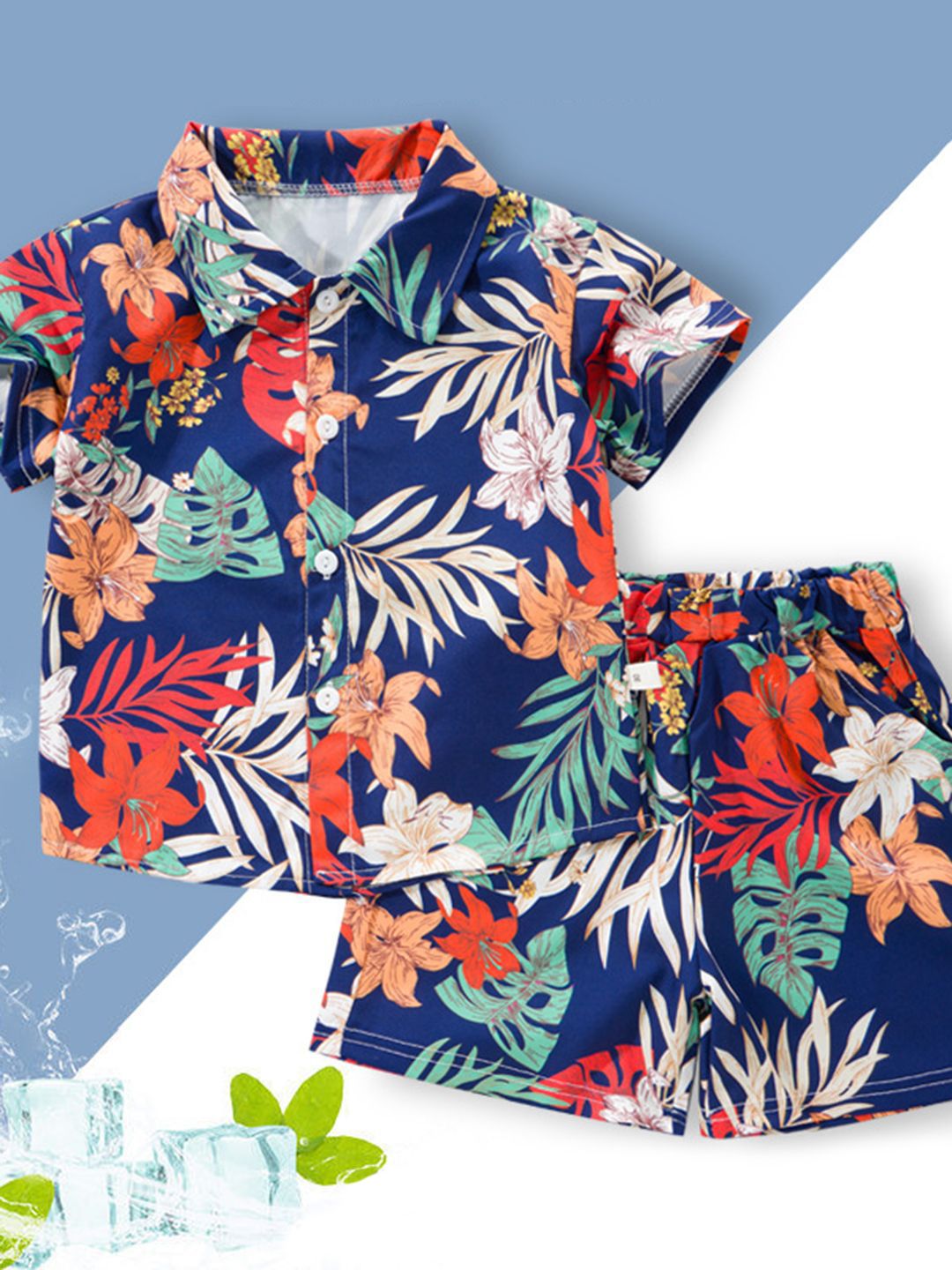 YK Boys Printed Shirt With Shorts Clothing Set-picture-31