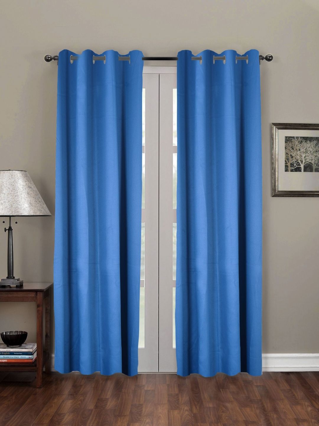 RRC Blue Set of 2 Blackout Door Curtain-picture-24