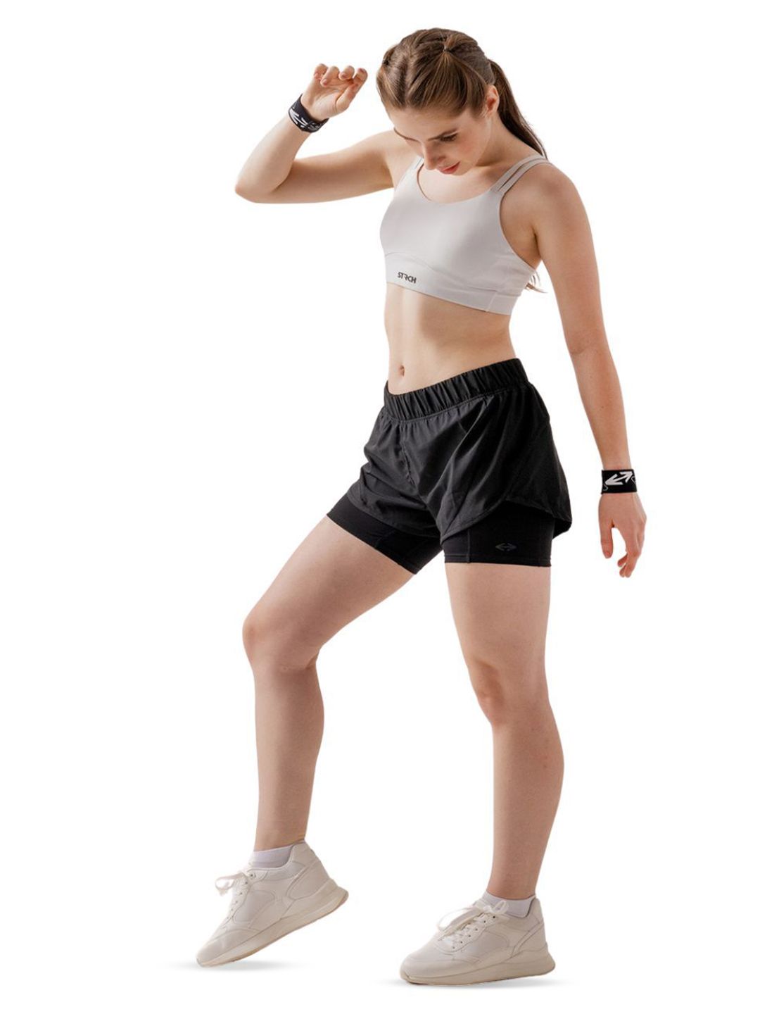 STRCH Womem Solid Medium Coverage High Support Bra-picture-36