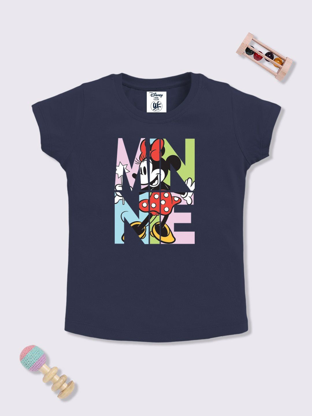 YK Disney Girls Minnie Mouse Printed Cotton T-shirt-picture-31