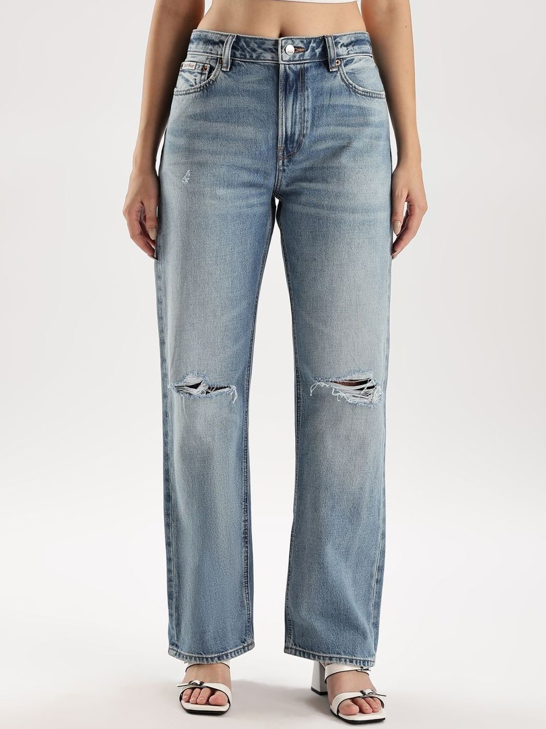 Calvin Klein Jeans Women Straight Fit Light Fade Stretchable Jeans-picture-30