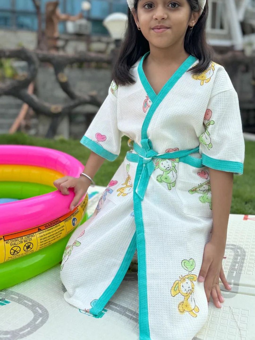 BED AND BEYONDD Kids Printed Cotton Bath Robe-image-23
