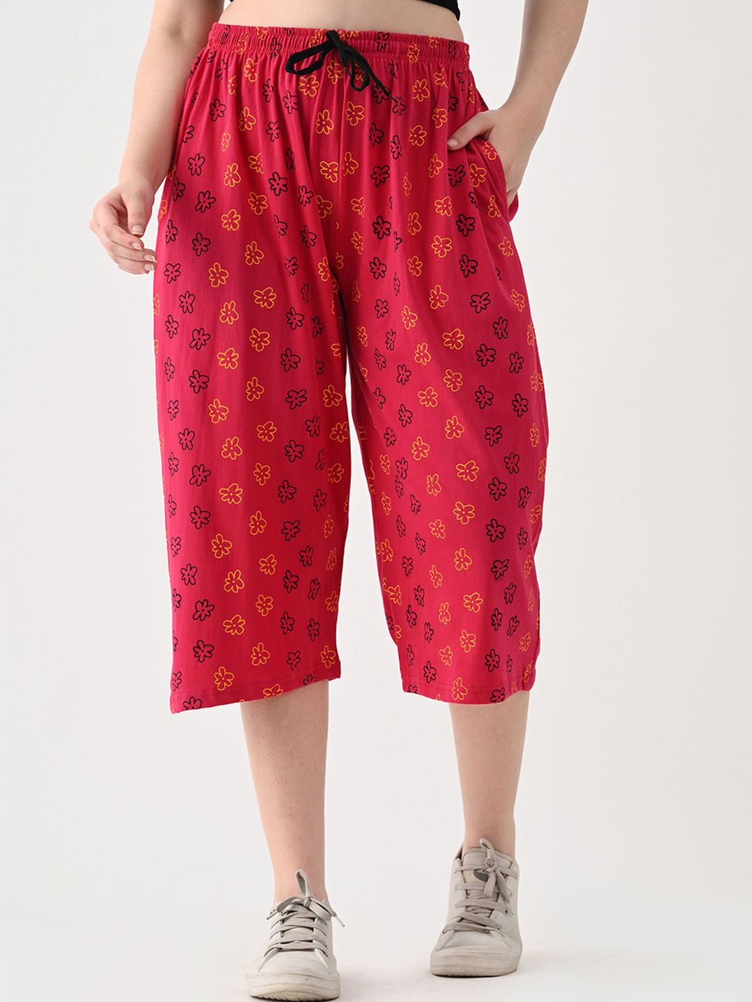 BAESD Women Printed Loose Fit Capris