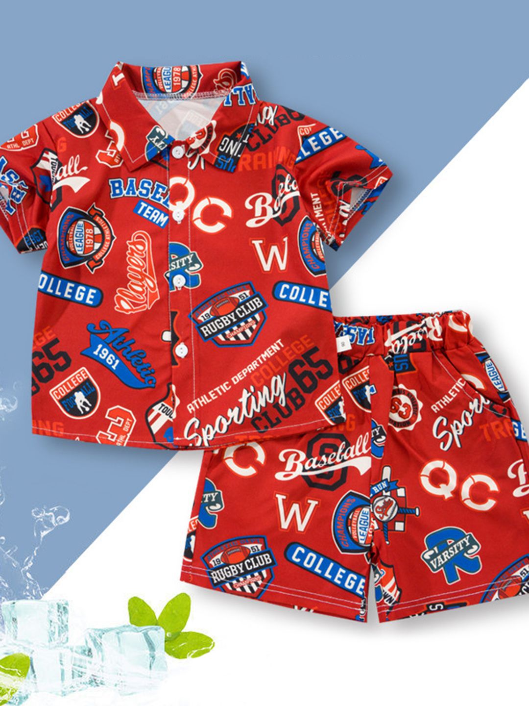 YK Boys Printed Shirt With Shorts Clothing Set-picture-22