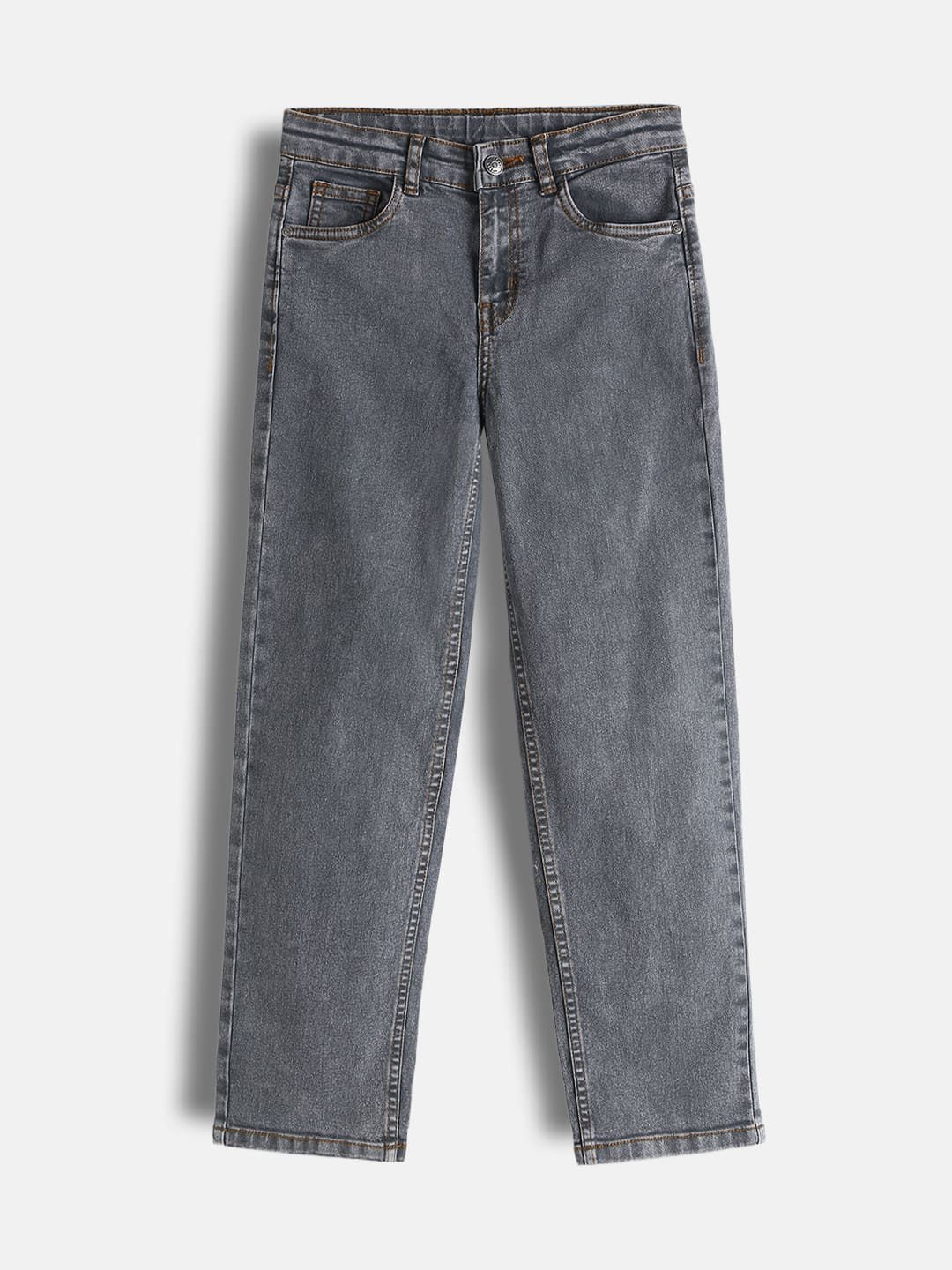 Urbano Juniors Boys Loose Baggy Fit Mid-Rise Heavy Fade Washed Denim Stretchable Jeans-picture-35