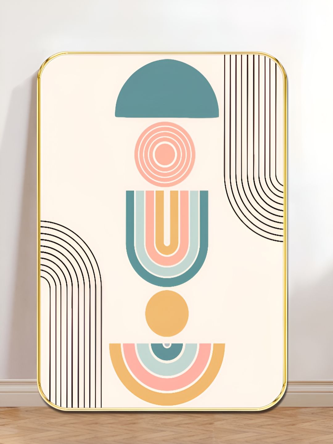 Myntra Elegant Homes White & Blue Wooden Abstract Wall Art-picture-30