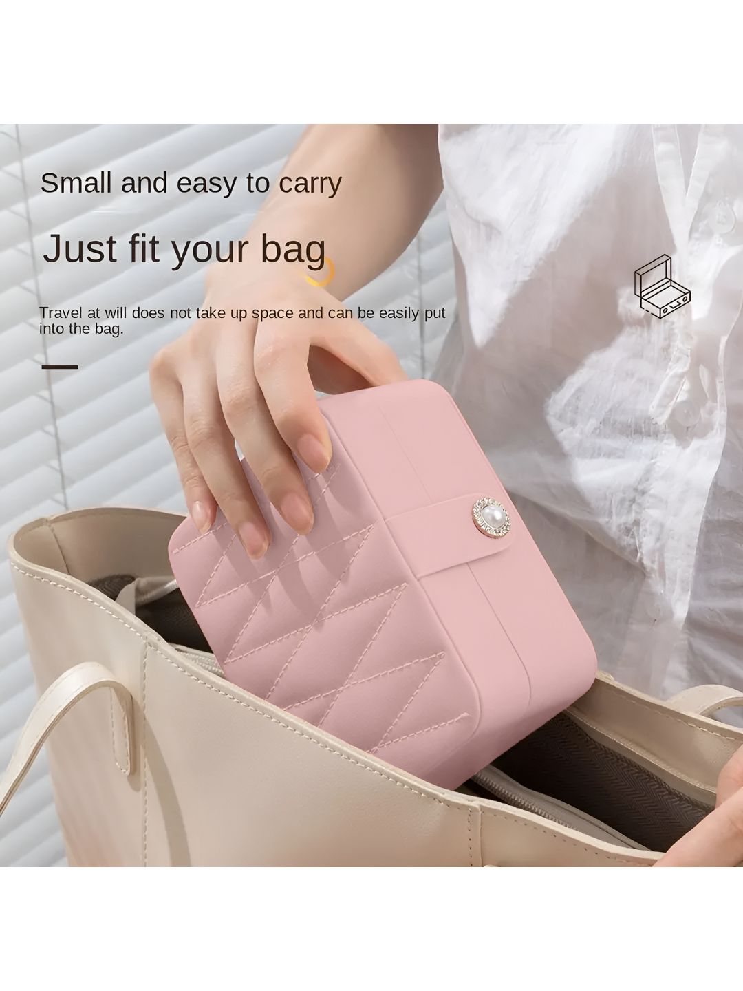 Cortina Pink Set of 1 Regular Jewellery Organiser Organisers-image-12