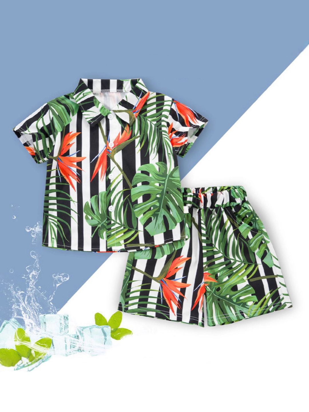 YK Boys Printed T-shirt With Shorts Clothing Set-picture-34