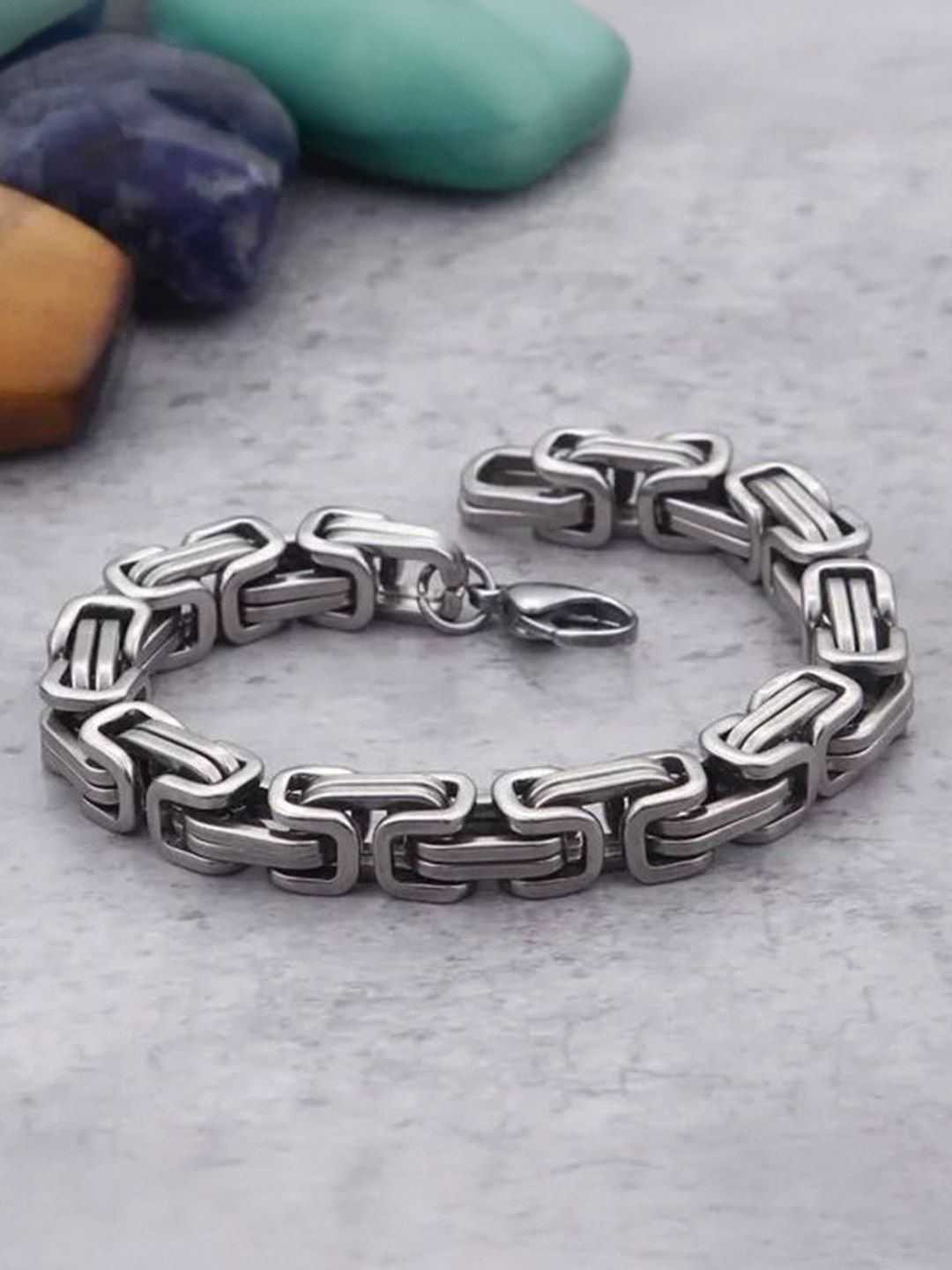 Minprice Men Stainless Steel Link Bracelet-image-18
