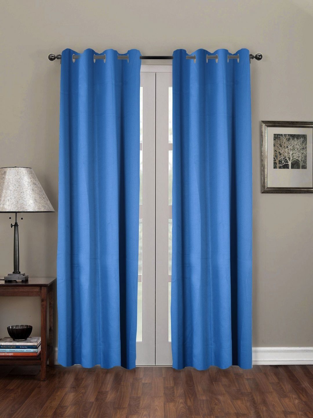 RRC Blue Set of 2 Blackout Long Door Curtain-picture-18